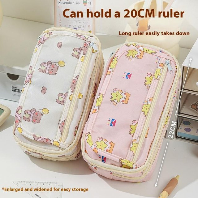 Kreative Anime Cartoon Federmäppchen von CHENJ als flaches Etui mit Reißverschluss für Schüler und Studenten zur Aufbewahrung von Schreibwaren oder Kosmetik - Bild 1