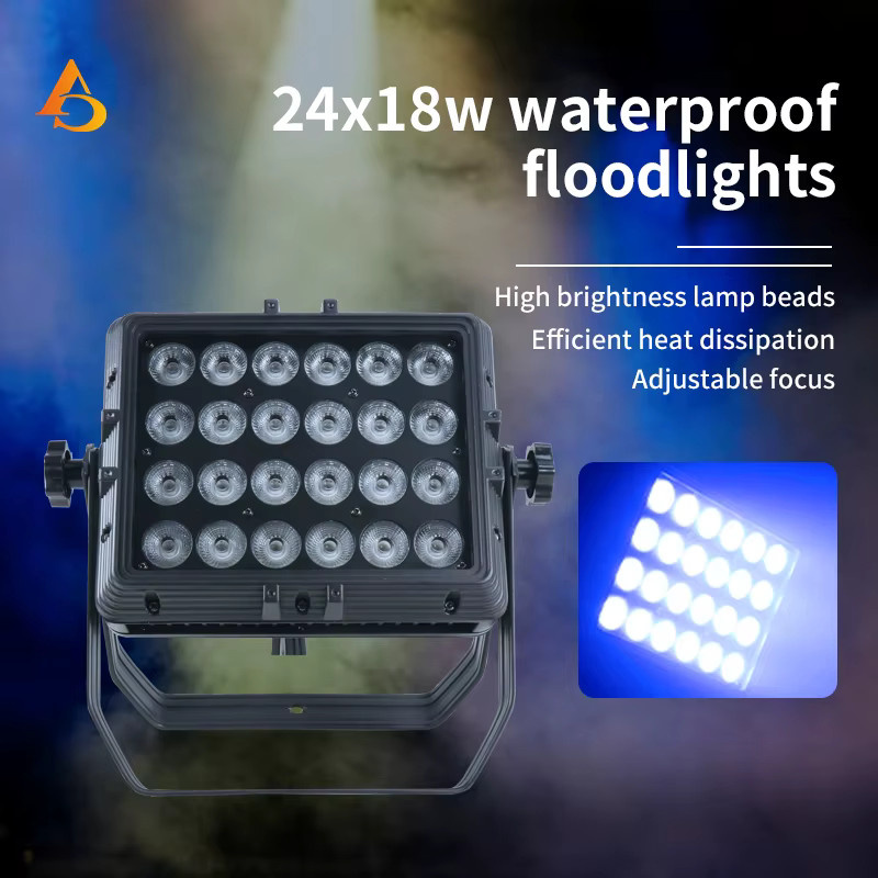 DMX LED Outdoor Par Licht Quadratisch IP65 Wasserdicht RGBWA UV 6in1/RGBW 4in1 Bühnenbeleuchtung - Bild 2