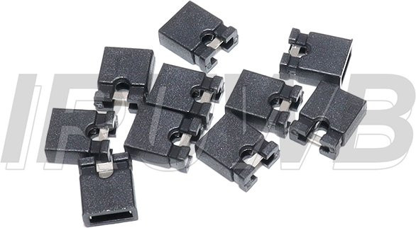 100 Stück G25 Pin-Header Jumper-Blocks Steckverbinder für 3 1/2 Zoll Festplattenlaufwerk, CD/DVD-Laufwerk, Motherboard oder Erweiterungskarte, 2,54 mm, Schwarz - Bild 1