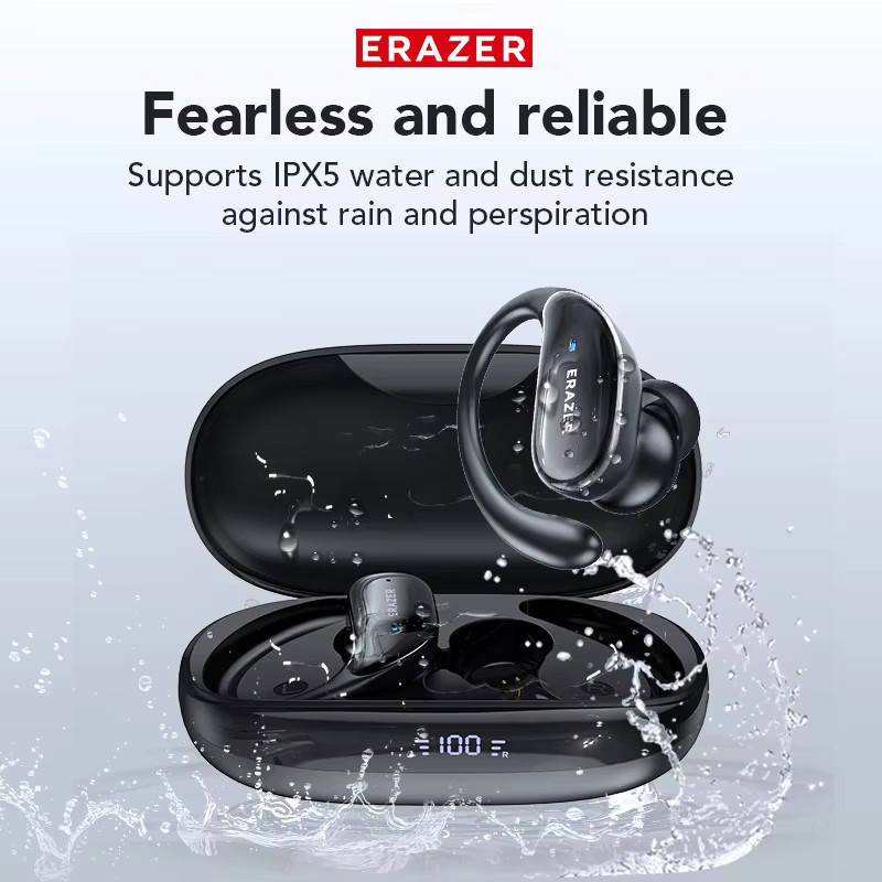 ERAZER XT80Pro 5.4 Bluetooth In-Ear Kopfhörer Schwarz mit Touch Control und HiFi Stereo für Sport und Gaming - Bild 3