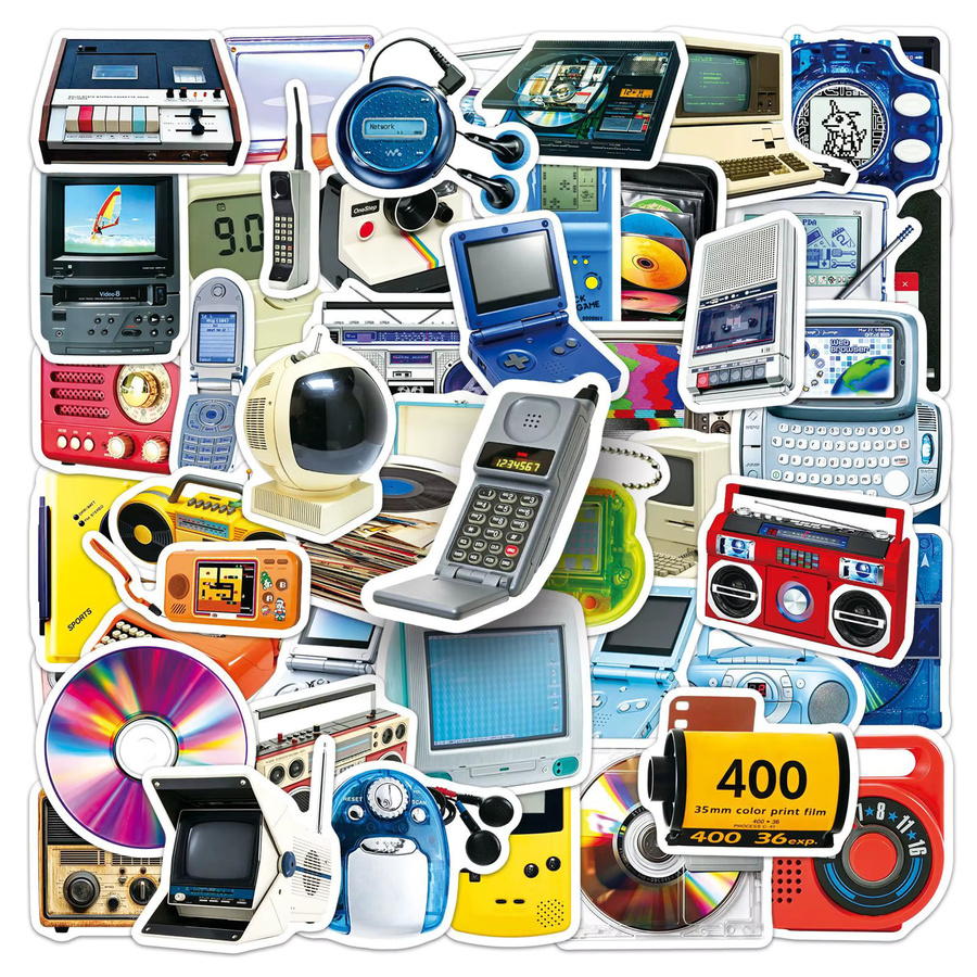 GOGOTU Retro-Technologie-Graffiti-Aufkleber, 50 Stück - Bild 2