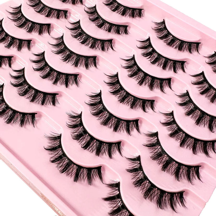 LYBCG Falsche Wimpern Cat Eye, Manga Faux Nerz, Natürlich, Unisex - Bild 2