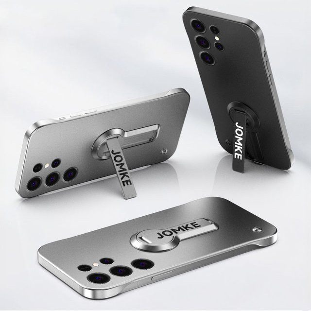 Stoßfeste matte PC Handyhülle mit 360 Grad Drehhalterung für Samsung Galaxy S25 S24 S23 S22 S21 S20 FE Ultra Plus in Grün - Bild 1
