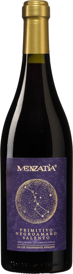 Menzatia Rotwein Primitivo-Negroamaro, Salento, Italien, 0,75 l - Bild 2