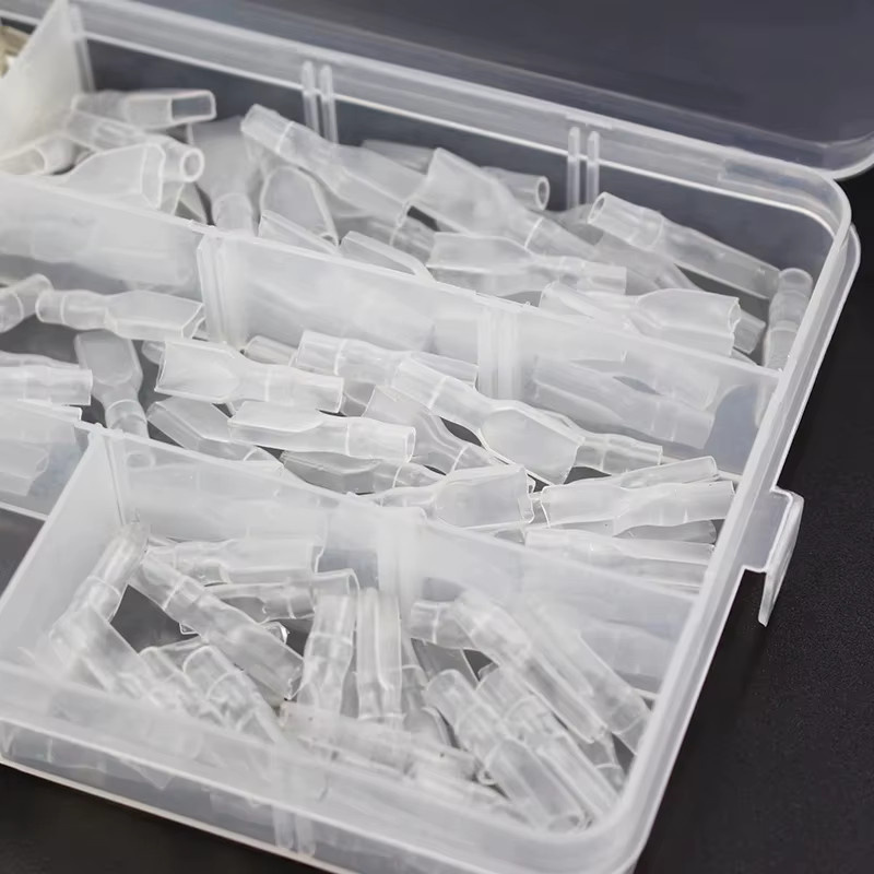 ELECAPITAL 270er Set Crimp-Terminals mit transparenten Isolierhülsen, Spatensteckverbinder männlich und weiblich, 2,8 mm / 4,8 mm / 6,3 mm - Bild 4