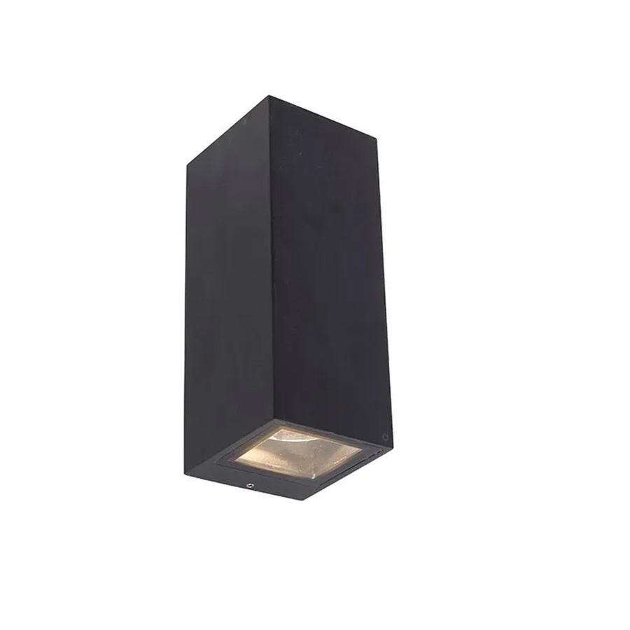 QAZQA Baleno II Moderne Wandleuchte Schwarz aus Aluminium mit GU10 Fassung, IP54 wetterfest und dimmbar - Bild 2