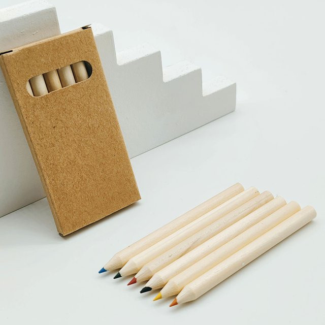 Kawaii Mini-Bleistifte Set aus Holz in Mehrfarbig für Kinder und Schulbedarf - Bild 1