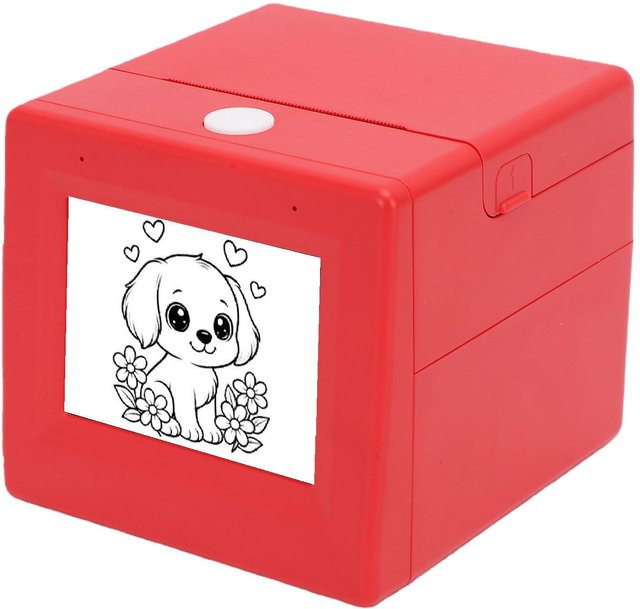 Koogeelife Intelligenter KI-Mini-Thermodrucker mit 2,8-Zoll-Display, tragbarer tintenloser Aufkleberdrucker in Pink - Bild 1