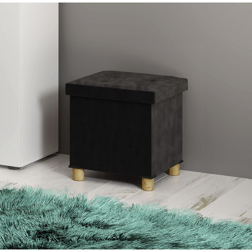 VCM Hocker Sizos M in Grau mit Stoffbezug, H x B x T: 40 x 38 x 38 cm - Bild 2