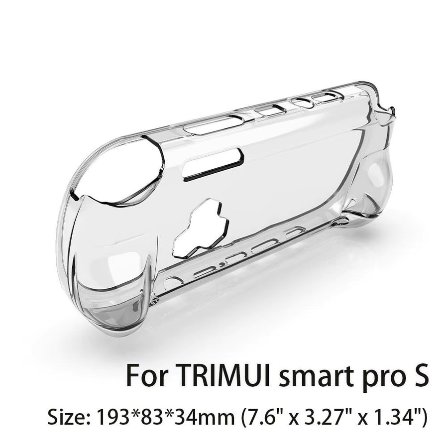 Stoßfeste und kratzfeste TPU-Schutzhülle für TRIMUI SMART PRO S Handheld in Schwarz und Transparent - Bild 1
