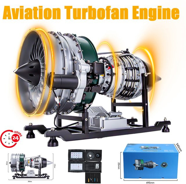 Goni Luftfahrt Turbofan Motor DIY Kit, Metall Jet Motor Modell, Doppelwelle - Bild 1