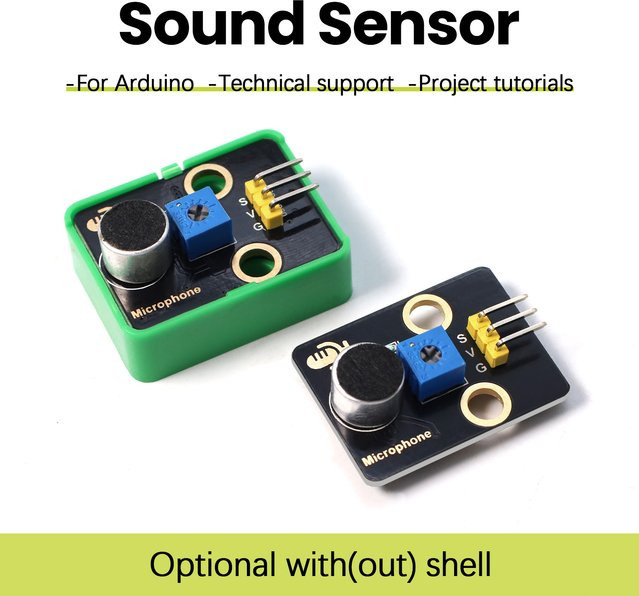Keyestudio Mikrofon-Soundsensor Audio-Erkennungssensormodul für Arduino und DIY-Projekte kompatibel mit Lego-Blöcken - Bild 1