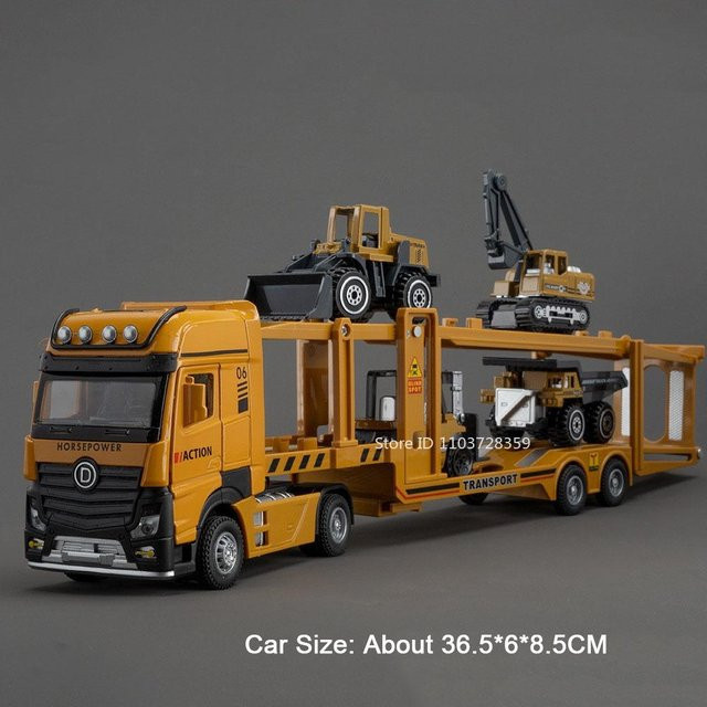 Linyi toy car Doppeldecker Transportfahrzeug Modell, 1:32, mit Licht und Sound, ab 14 Jahren - Bild 1