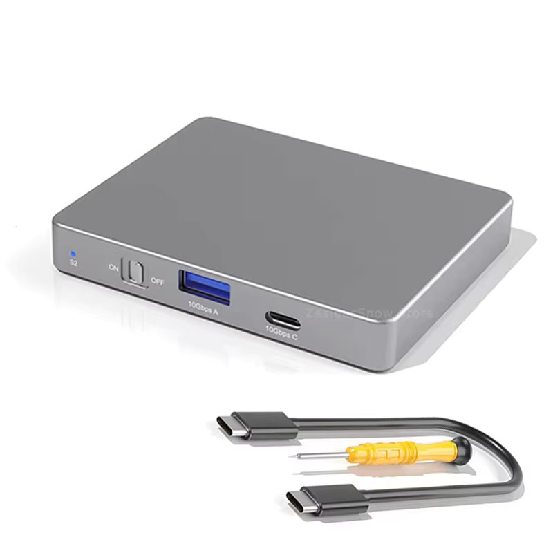 Kebidu Dual-Bay M.2 NVMe SSD-Gehäuse mit USB-C, 10Gbps USB 3.2 Gen2 Dockingstation für NVMe SSD Größe 2280, Grau - Bild 5