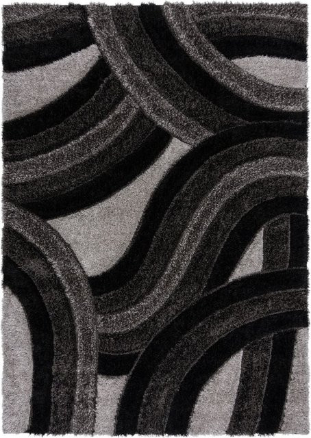 Abstrakt Teppich Kadima Design in Grau-Schwarz, B/T: 200 x 290 cm - Bild 1