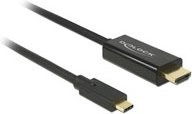 Delock USB-C auf HDMI Adapterkabel Schwarz 3,00 m mit vergoldeten Steckkontakten - Bild 1