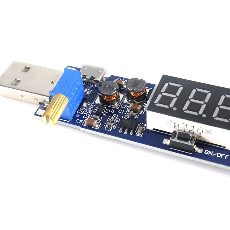 XL6009 DC-DC Boost-Buck Spannungsregler Modul mit USB-C Anschluss, Blau, Eingangsspannung 3,8–32 V, Ausgangsspannung 1,2 V–24 V - Bild 1