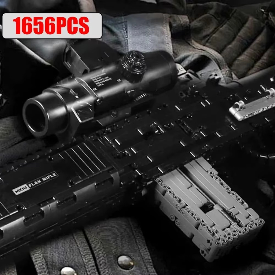 MOULD KING 14026 Militär MK14 Kampfgewehr Simulationsmodell, Bausteine, ab 14 Jahren - Bild 3