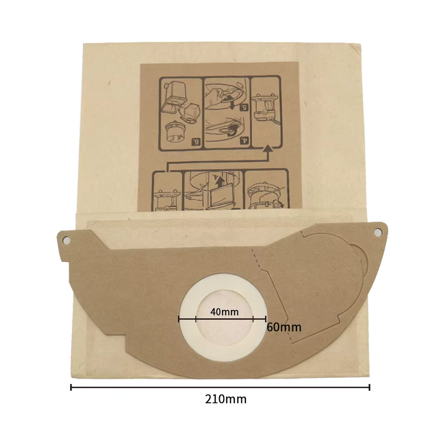 Kärcher Staubsaugerbeutel aus Papier in Beige für SE 5.100 SE 6.100 2501 2601 A 2120 NT 181 Pro SE2001 SE3001 - Bild 2