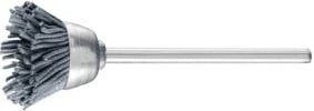 PFERD TOOLS Miniatur-Topfbürste TBU mit SiC-Filament, Durchmesser: 18 mm, Schaft-Durchmesser: 2,34 mm, Filament-Durchmesser: 0,55 mm, Korn 320, grau - Bild 1
