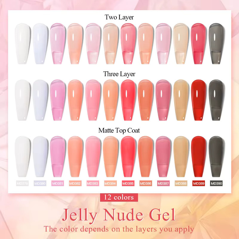 MSRUIOO Jelly Milky White Gel-Nagellack, 8 ml, glänzend - Bild 4