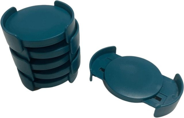Yusgiang23212 Tassenstapler aus Kunststoff, 6 Stück ausziehbare Tassenorganizer zur Aufbewahrung in der Küche, Blau - Bild 1