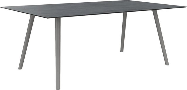 Stern Tisch Interno mit Silverstar 2.0 Zement Tischplatte, Farbe Warmgrau, B/T: 220 x 100 cm - Bild 1