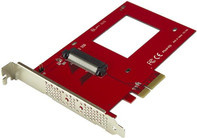 StarTech.com U.2 auf PCIe Adapter für 2,5 Zoll NVMe SSD, SFF-8639, PCIe 3.0 x4, Farbe: Rot - Bild 1