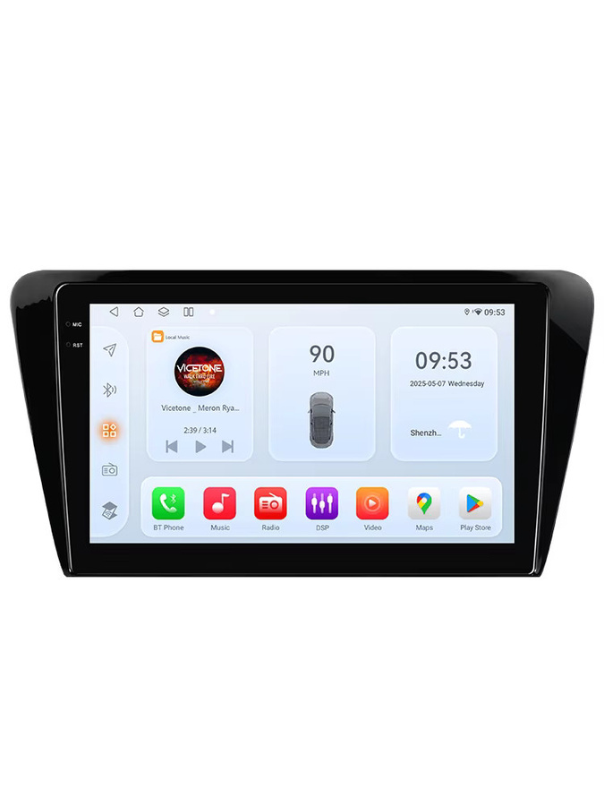 OSSURET 10,1 Zoll Android 14 Autoradio für SKODA Octavia 3 (2013 - 2018) mit Snapdragon 6115, AI CarPlay, GPS und 360 Grad Kamera, Schwarz - Bild 5