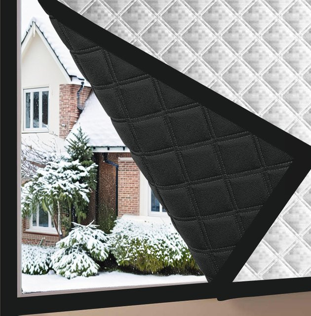 TranquilTouch No-Drill Thermo-Fensterabdeckung aus selbstklebender Baumwollfolie als Kälteschild für deine Fenster - Bild 1