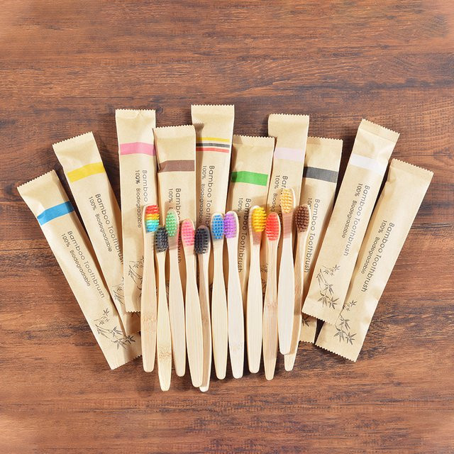 Bamboo World Kinder Zahnbürste, 10er Pack, Weiche Borsten - Bild 1