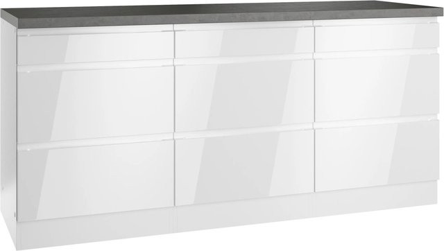 Held Küchen Unterschrank Gera in Weiß/Beton mit 180 cm Breite - Bild 1