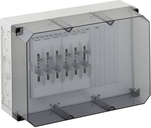 Spelsberg AKi-SS 32 Schienenverteiler mit 2 Reihen in Grau und Transparent - Bild 1