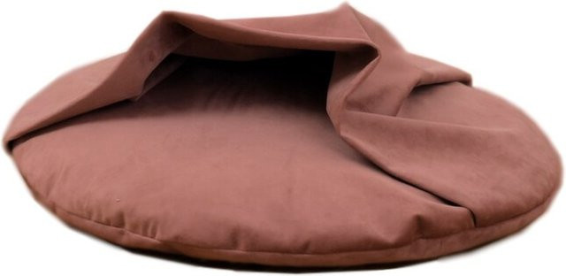 Rohrschneider Liegekissen Iglu für Kleintiere mit integrierter Höhle aus Samtstoff in Pink, Breite: 43,0 cm, Tiefe: 43,0 cm, Höhe: 20,0 cm - Bild 1