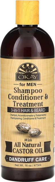 Okay Pure Naturals 3-in-1 Shampoo Spülung & Behandlung, 473 ml, Herren - Bild 1