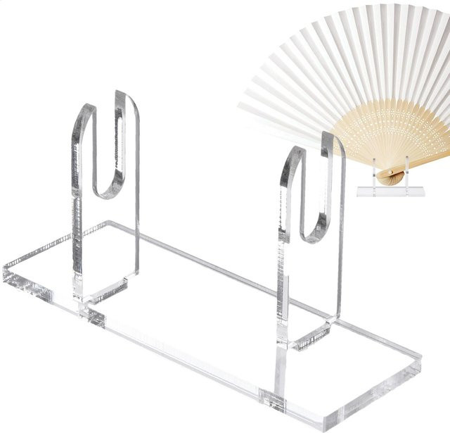 Transparenter Handventilatorständer aus Kunststoff für die Präsentation von Acryl-Handventilatoren und Bühnenrequisiten - Bild 1