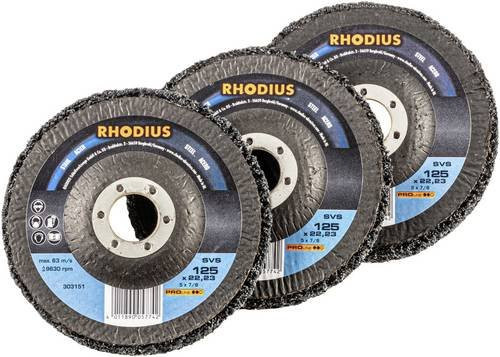 Rhodius PROline SVS PACK Reinigungsvlies für Stahl, NE-Metalle und Holz, 3 Stück, B: 125 mm, H: 22,23 mm - Bild 1