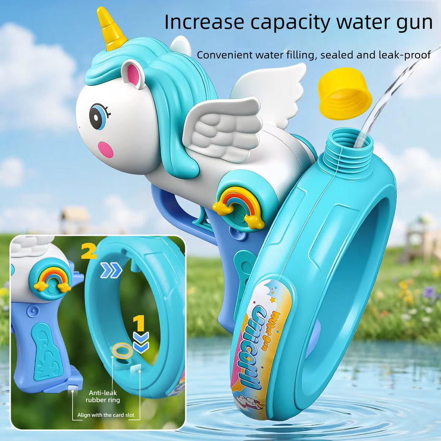 CUTE BAO Einhorn Elektrische Wasserpistole, Dauerfeuer, Bunt / Mehrfarbig, Lila - Bild 4