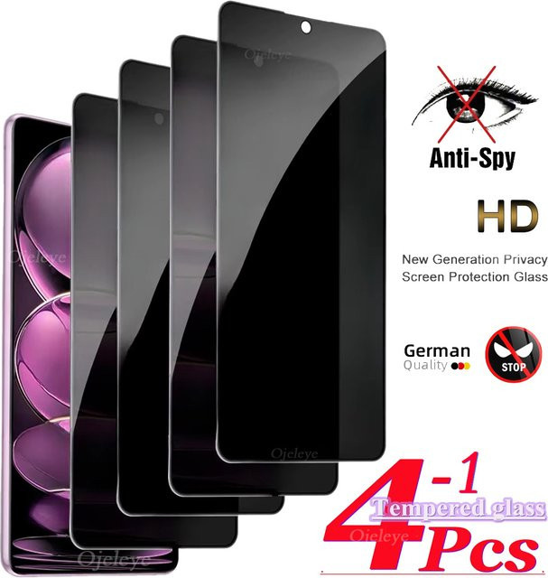 Samsung Anti-Spy Sichtschutz Displayschutz aus gehärtetem Glas für S25 Ultra S24 S23 Plus S22 S21 S20 FE S10e Note 20 10 Lite, transparent - Bild 1
