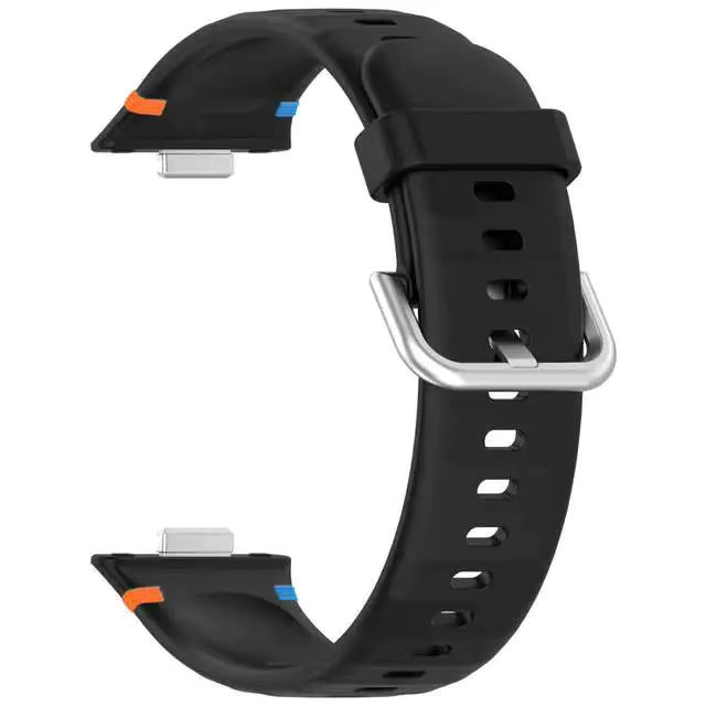 Huawei Uhrenarmband Silikon, Schwarz, für Huawei Fit 4, Fit 4 Pro, Fit 3 - Bild 1
