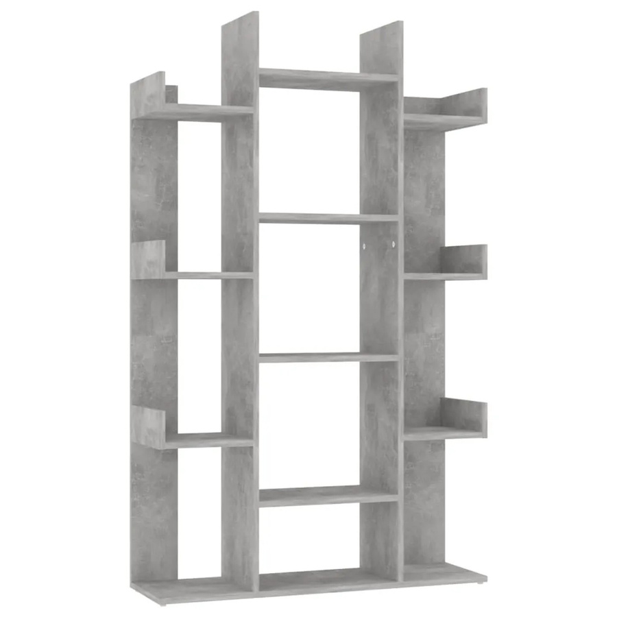 vidaXL Bücherregal aus Holzwerkstoff in Betongrau, B/T/H: 86 x 25,5 x 140 cm - Bild 2
