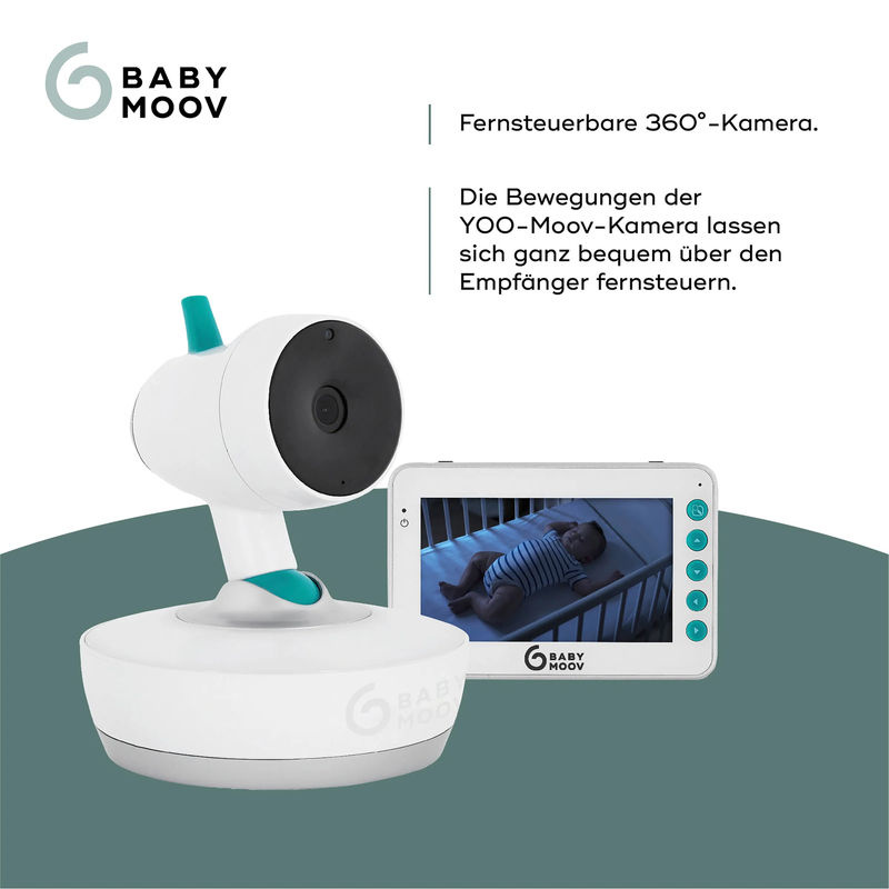 Babymoov Digitales Babyphone YOO-Moov mit Kamera, Audio-Video, Temperaturanzeige und Gegensprechfunktion, Weiss - Bild 2