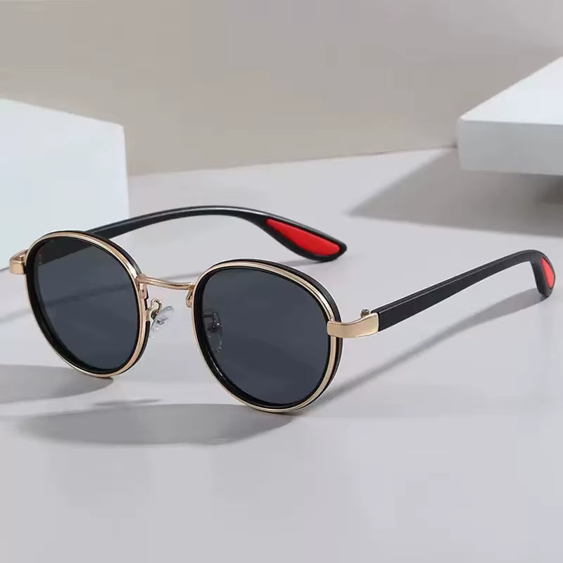 SNQP Sonnenbrille, Metall, Vollrand, Rund, Herren - Bild 2