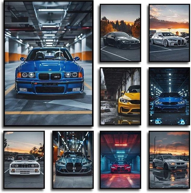 Rastar BMW M4 Leinwanddruck Modernes Wandkunstbild für dein Wohnzimmer - Bild 1