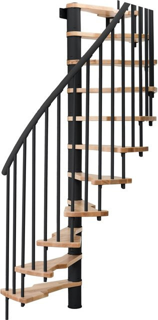 Minka Spindeltreppe Metallica Smart Buche-Schwarz mit einer Raumhöhe bis 305 cm - Bild 1