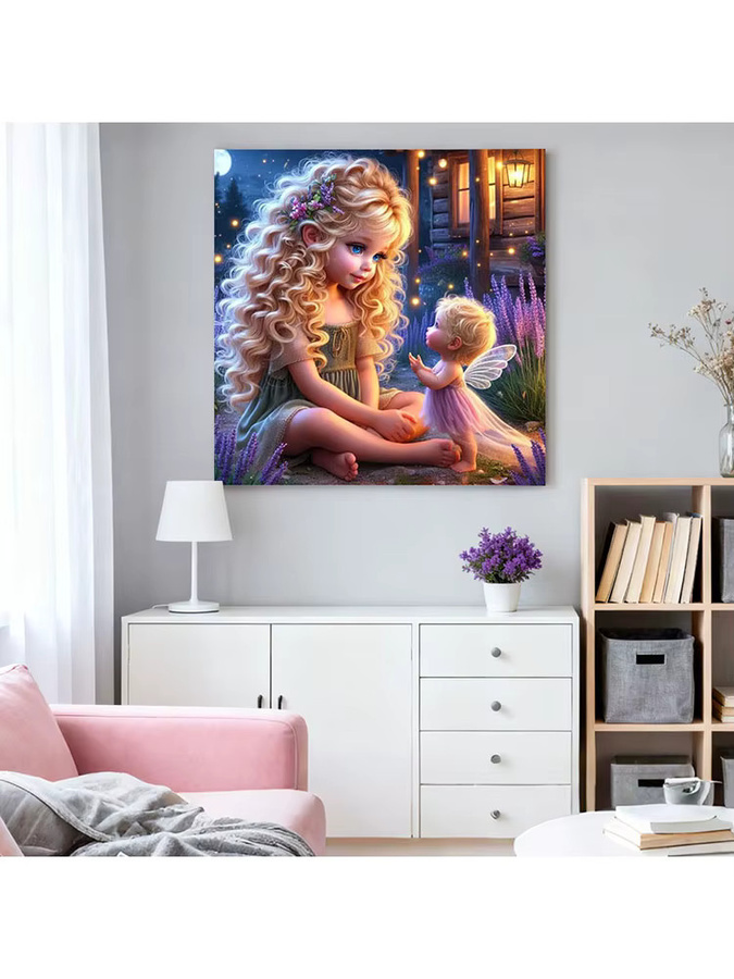 HUACAN Diamant Mosaik Kit Schneemann Porträt als runde Wanddekoration in Multicolour, Durchmesser: 20 cm - Bild 2
