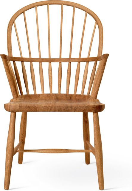 Carl Hansen & Søn Windsor Stuhl FH38 mit Armlehnen in Beige, geölt - Bild 1