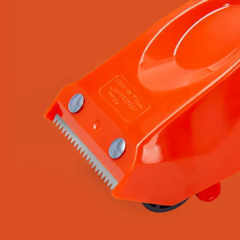 Professionelle Verpackungsmaschine und Schneidemaschine für 5-cm-Boxen aus Metall und Kunststoff in Gelb und Orange - Bild 2