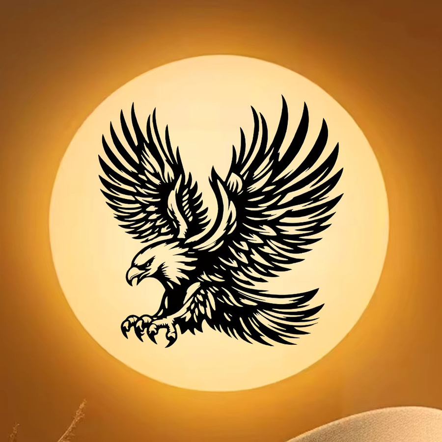CIFBUY Adler-Metall-Wandskulptur in Schwarz als klassische Tier-Wanddekoration im Farmhaus-Stil - Bild 4