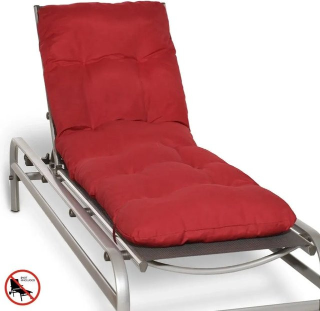 Beautissu Flair RL Rollliegenauflage in Rot mit UV-beständigem Polyester und Schaumstofffüllung, B/T/H: 190 x 60 x 8 cm - Bild 1